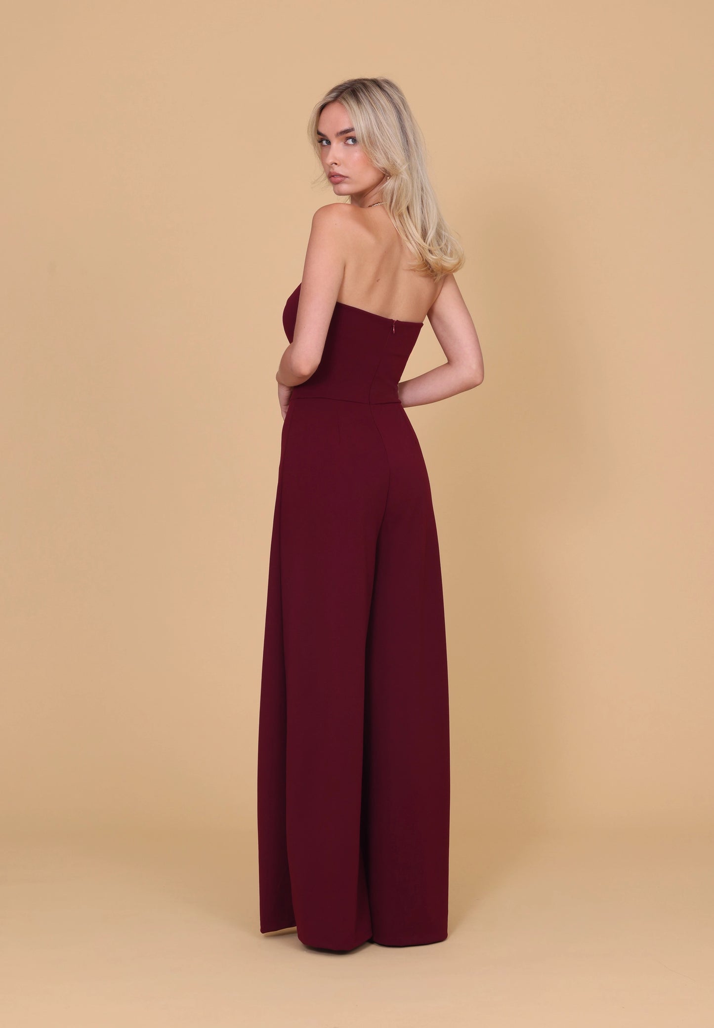 ANNA Burgundy Jumpsuit