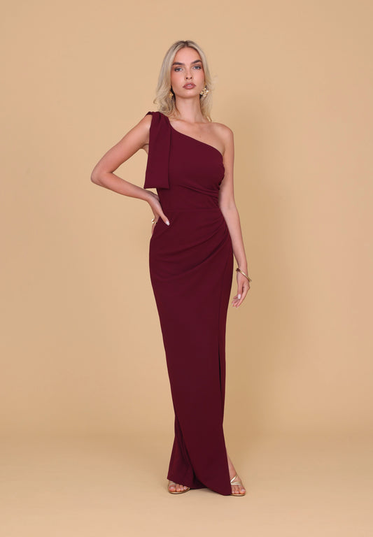 TALIA Burgundy Maxi Dress