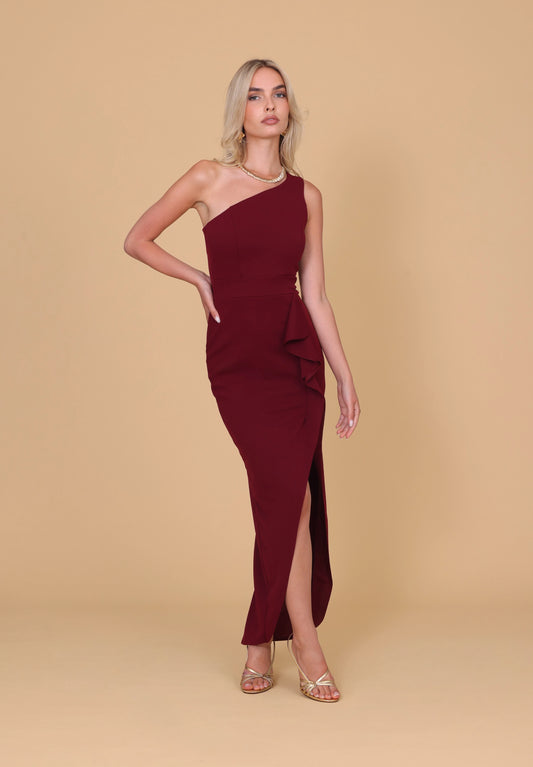 BELLA Wine Midi Dress