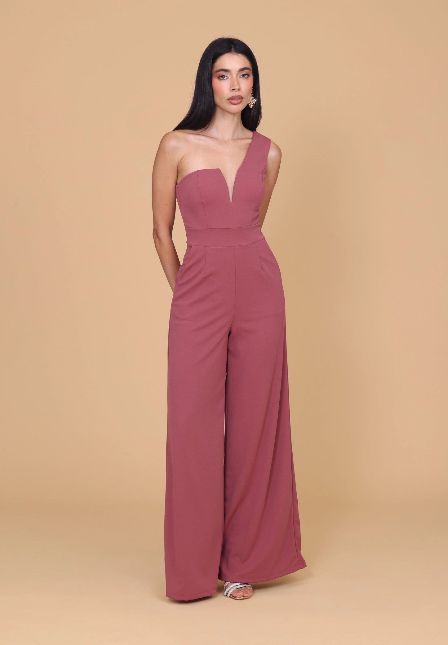 FLEUR Dark Mauve Pink Jumpsuit