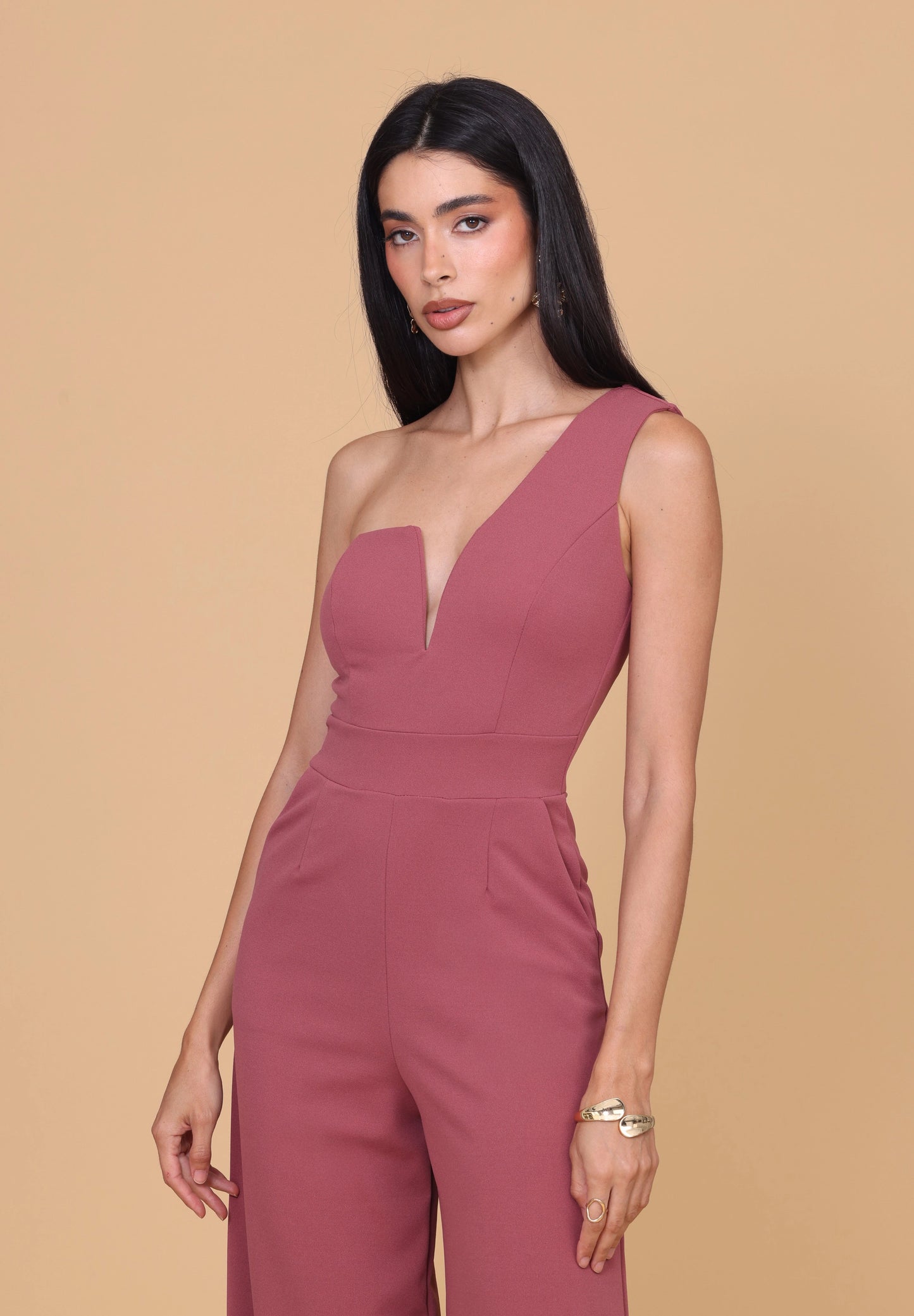 FLEUR Dark Mauve Pink Jumpsuit