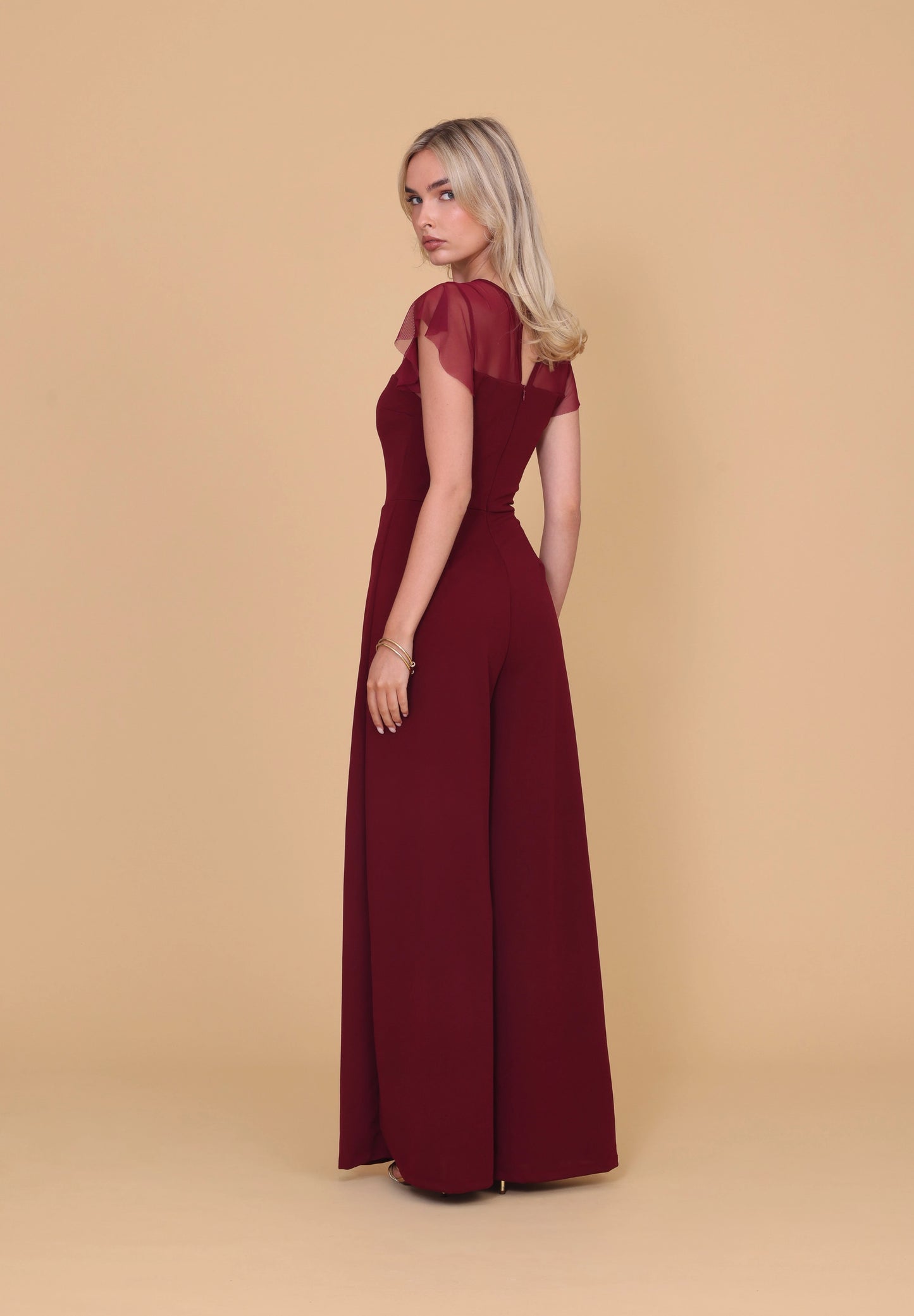 BERNICE Burgundy Jumpsuit