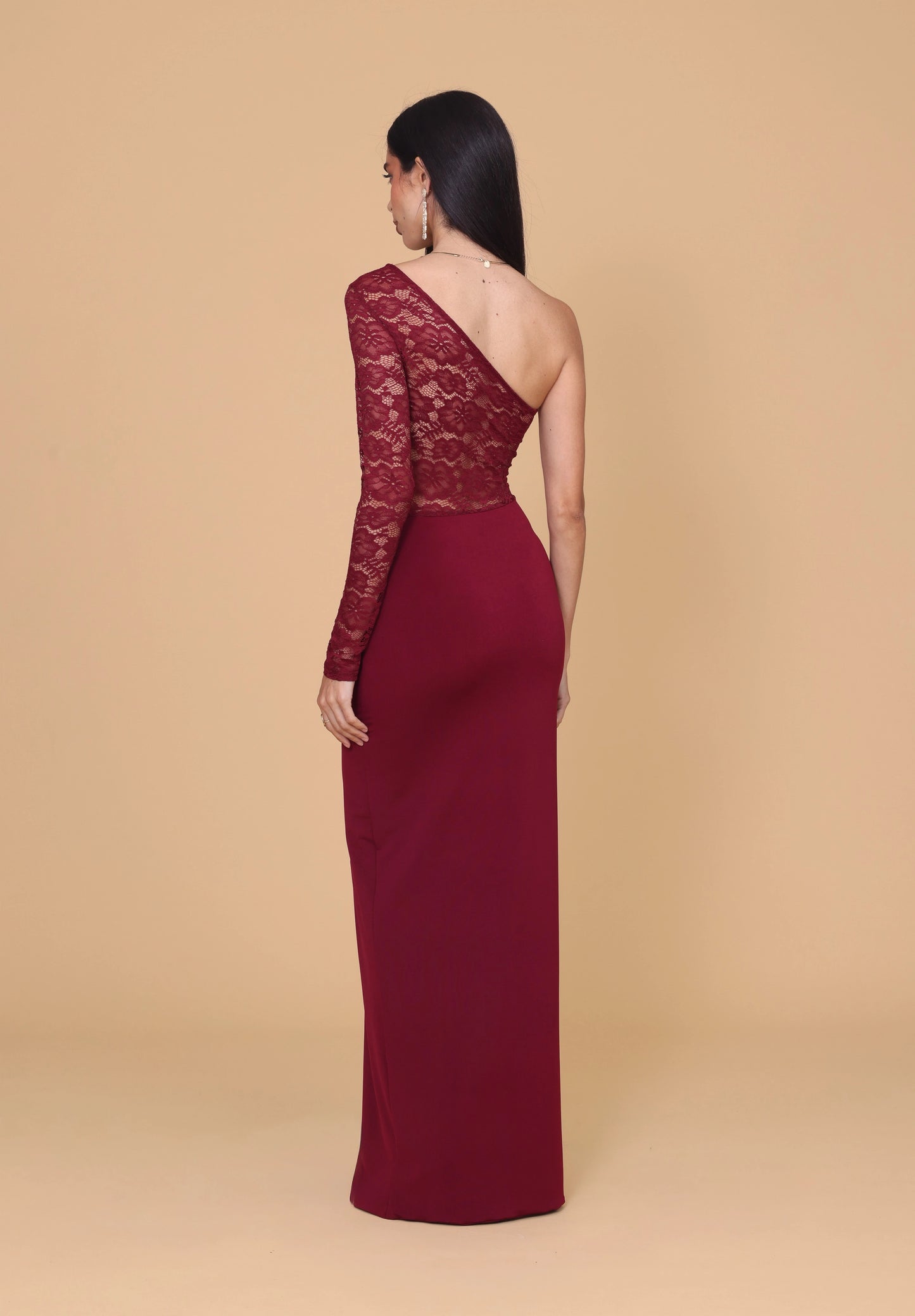 LARINA Wine Maxi Dress