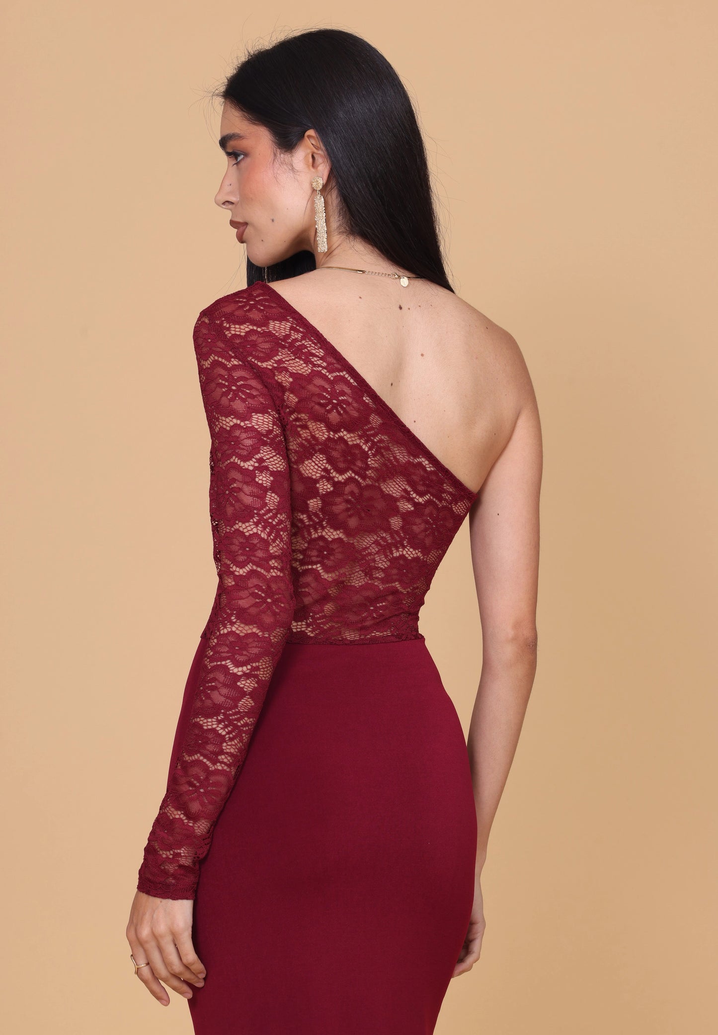 LARINA Wine Maxi Dress