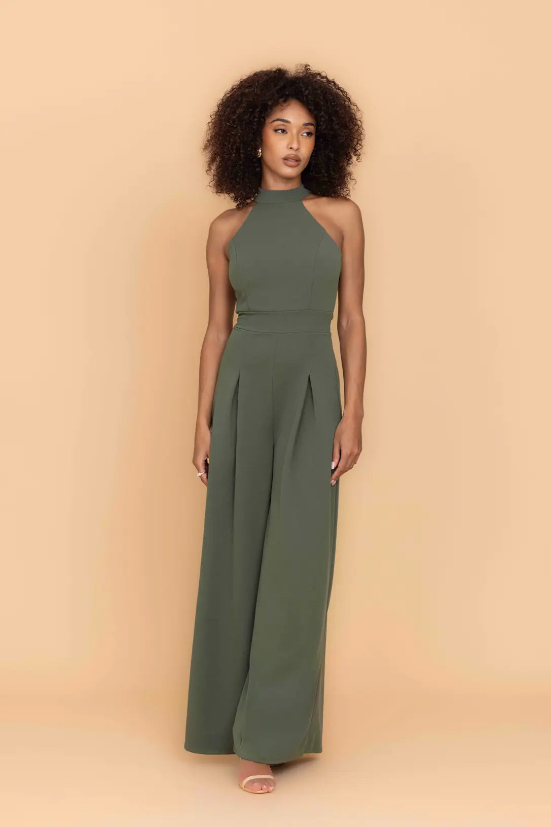 LEILA Dark Khaki Jumpsuit