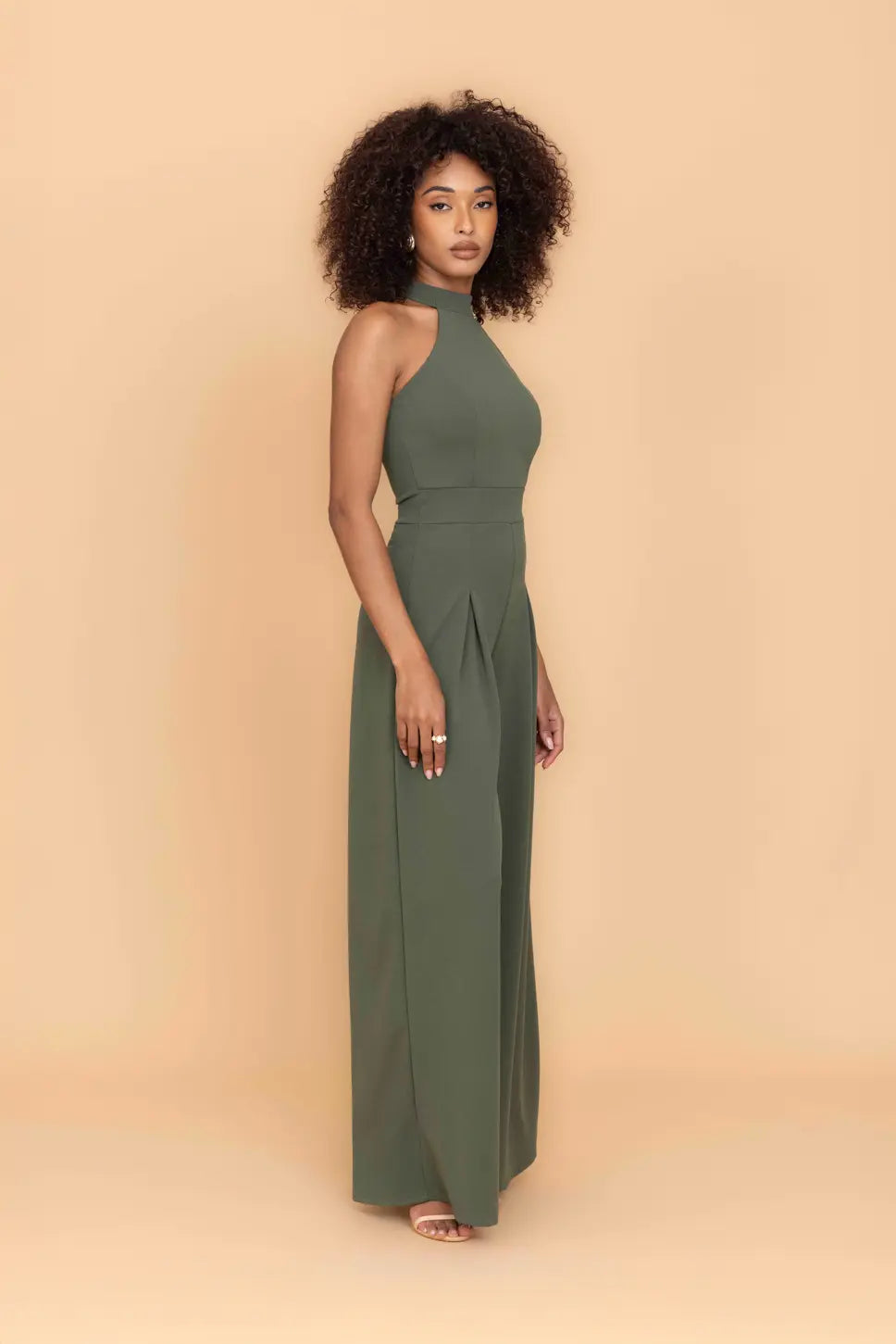 LEILA Dark Khaki Jumpsuit