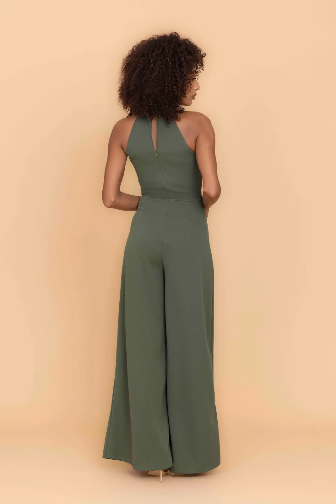LEILA Dark Khaki Jumpsuit