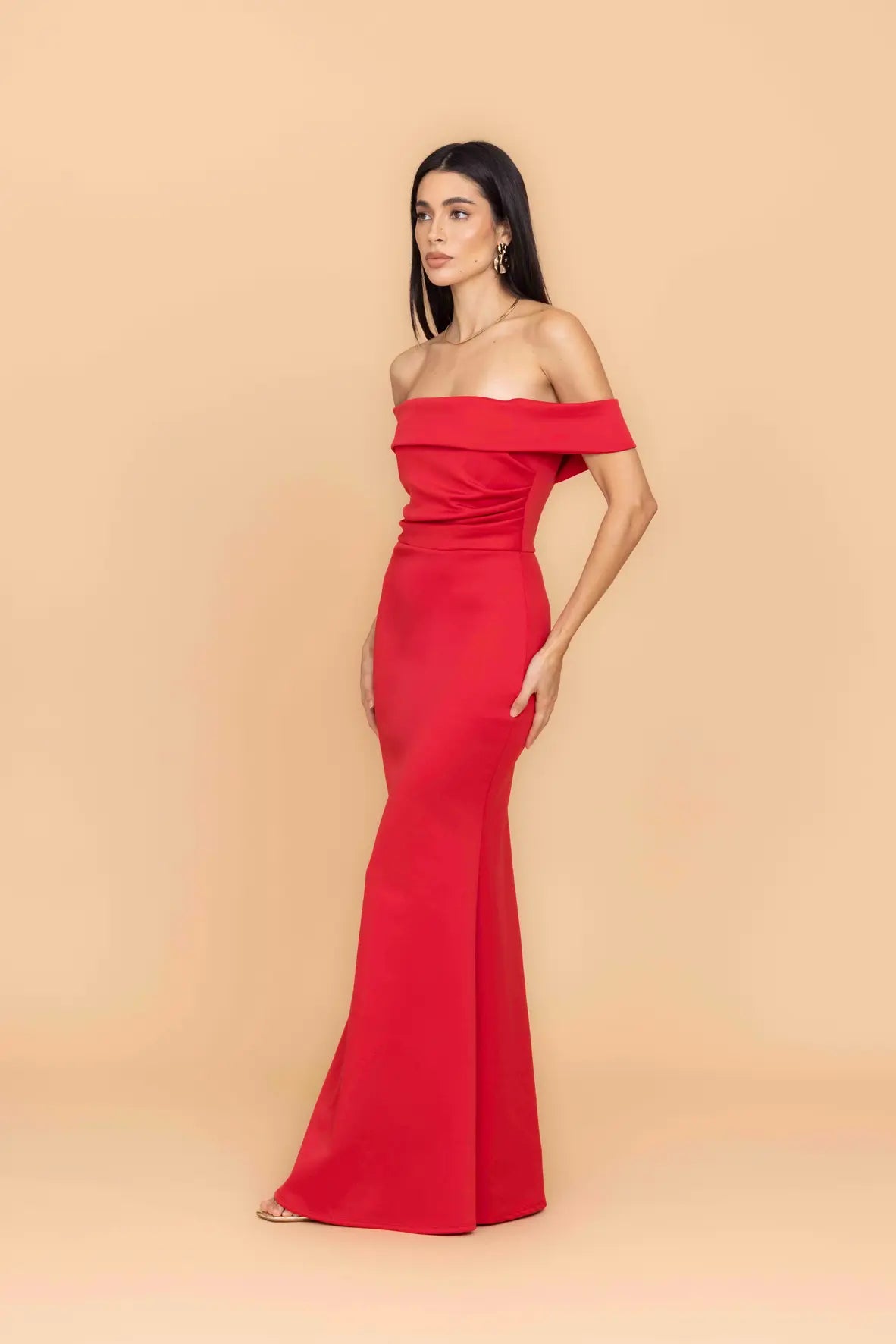 ALEX Red Maxi Dress