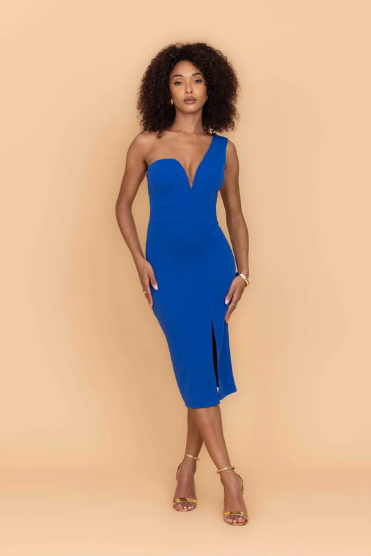 GIGI Electric Blue Midi Dress