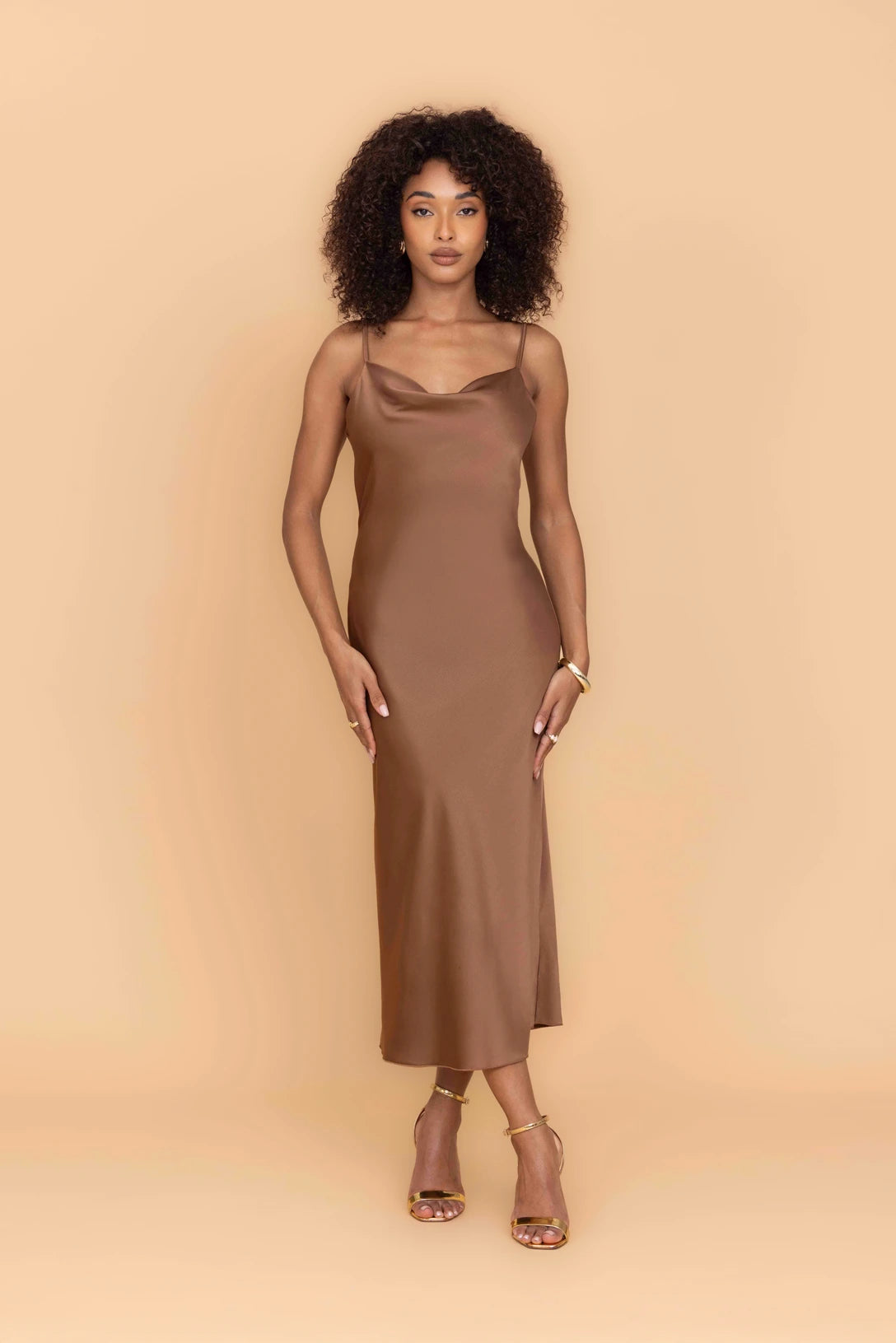 CARA Mocha Midi Dress