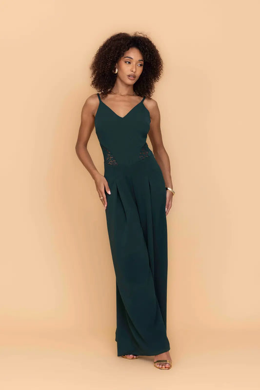 Lydia Forest Green Jumpsuit