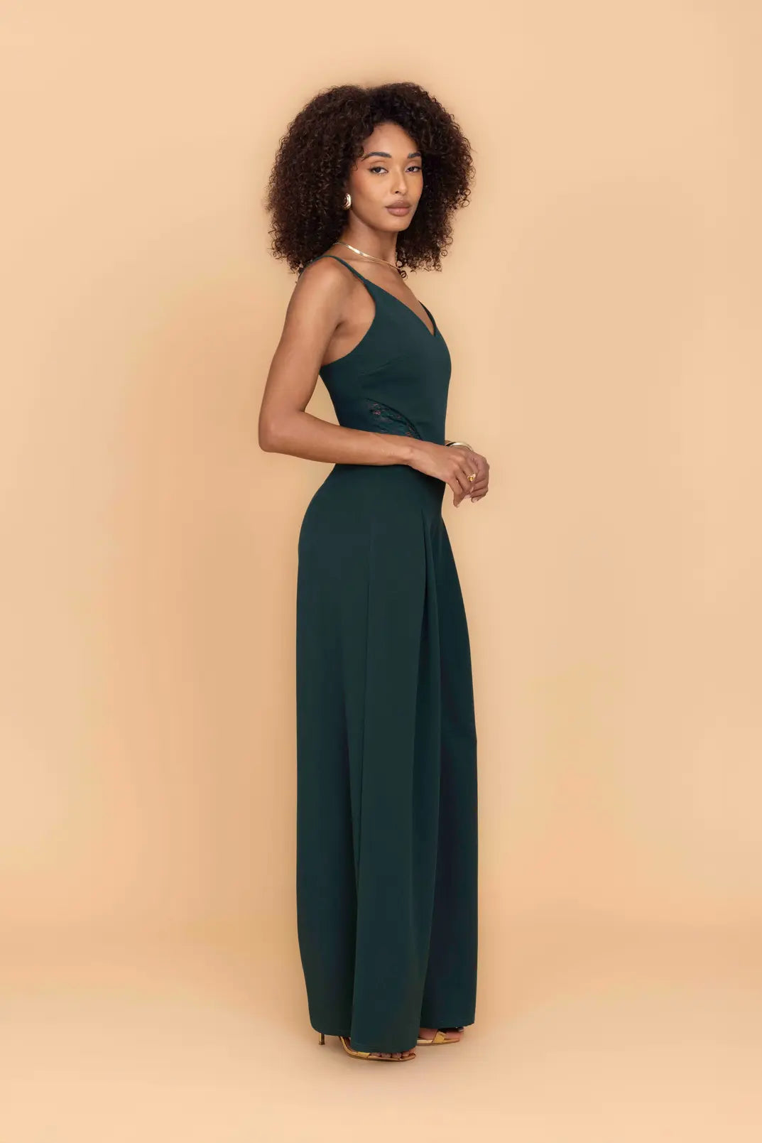 Lydia Forest Green Jumpsuit