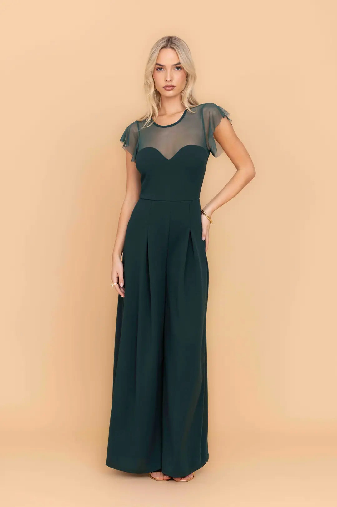 BERNICE Forest Green Jumpsuit