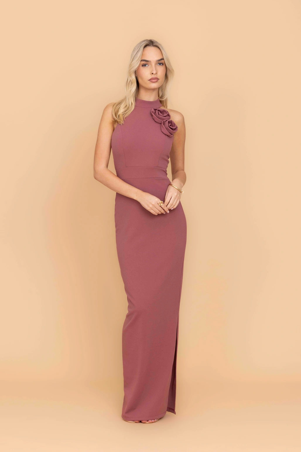 CHARLOTTE Dark Mauve Maxi Dress