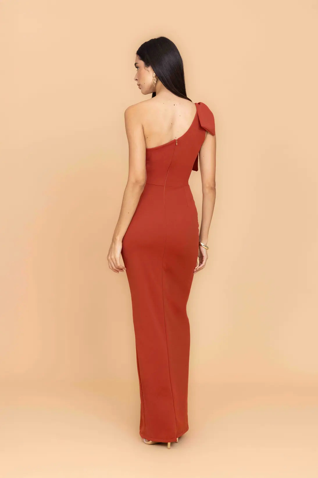 TALIA Burnt Orange Maxi Dress