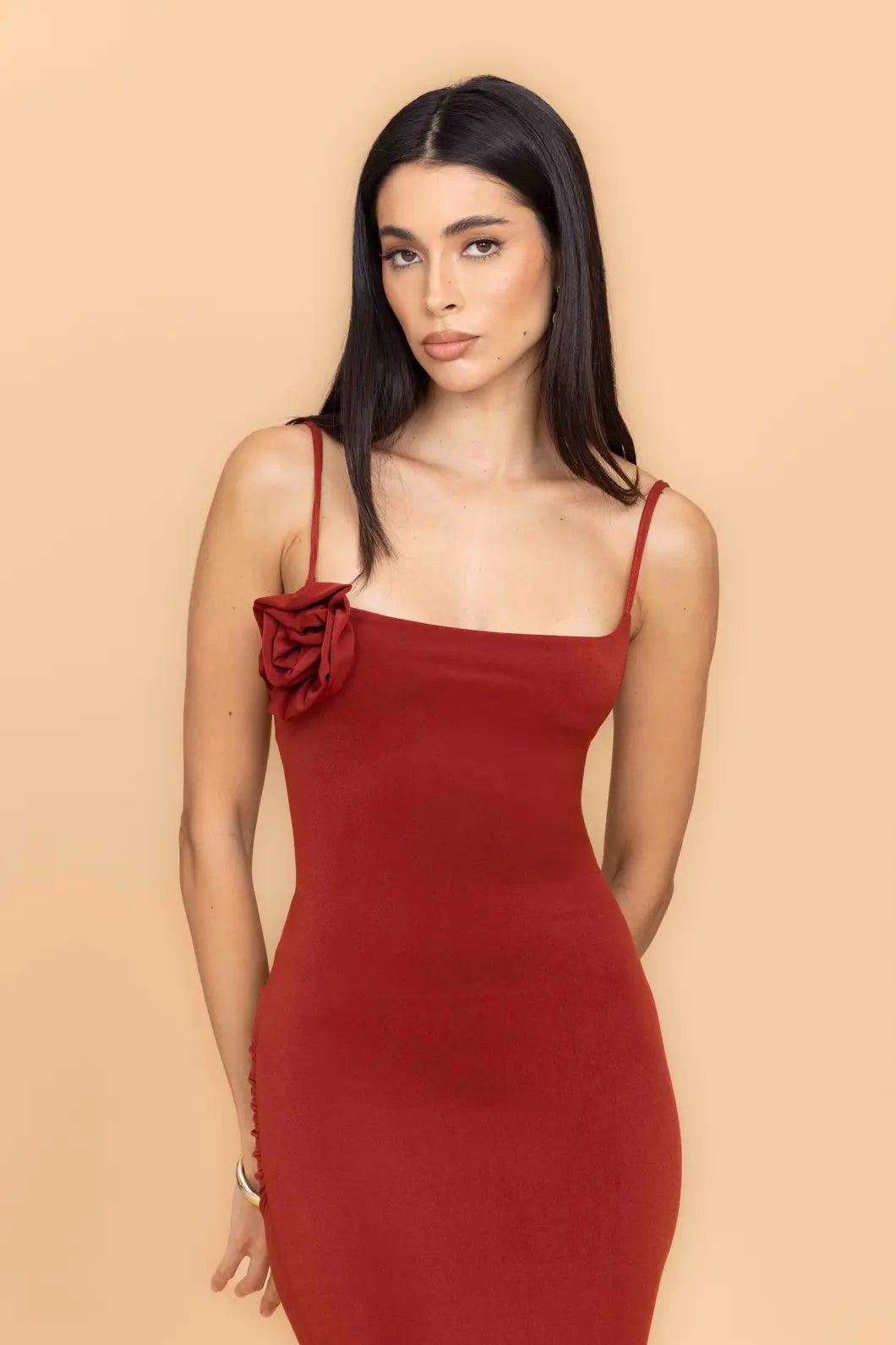 MARY Burnt Orange Maxi Dress