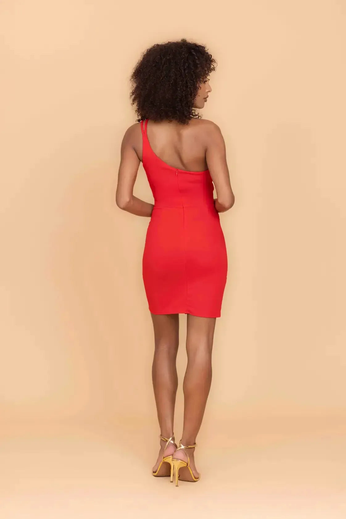 VALENCIA Red Cut Out Mini Dress