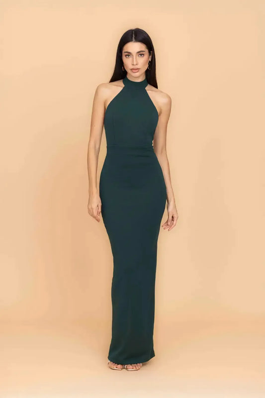 YANNY Forest Green Dip Hem Dress | WalG London YANNY Forest Green Dip Hem Dress | WalG London
