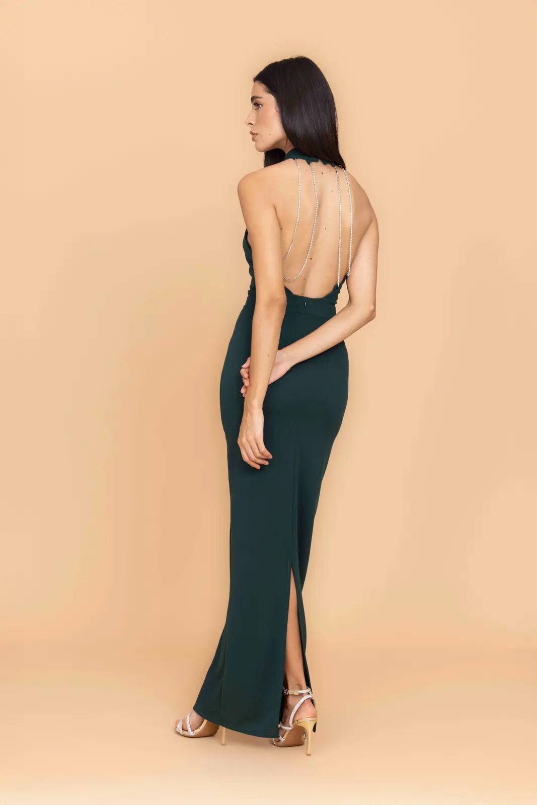 LEILA Forest Green Maxi Dress