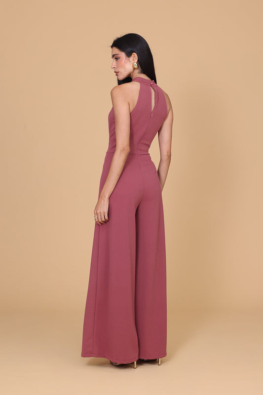 LEILA Overall in Dunkelmauve-Rosa