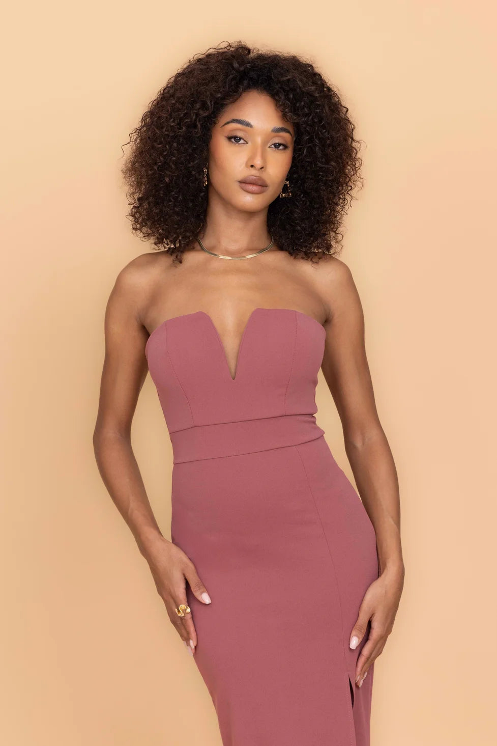 ANNA Dark Mauve Maxi Dress