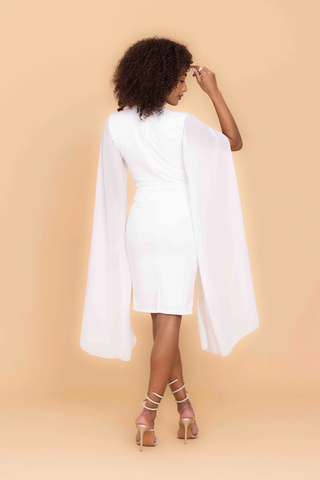 HOLLY White Midi Dress