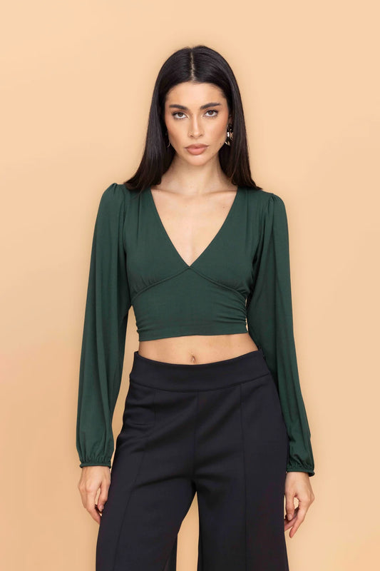 CRISSY Forest Green Top