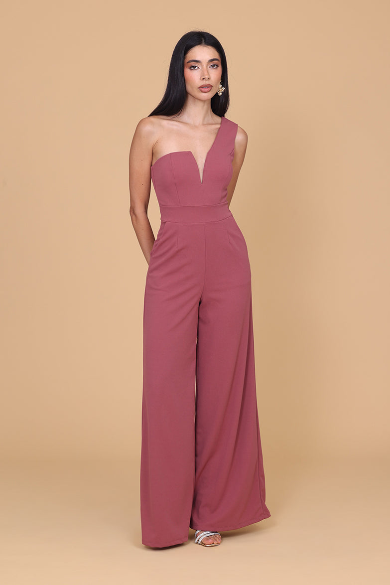 FLEUR Dark Mauve Pink Jumpsuit