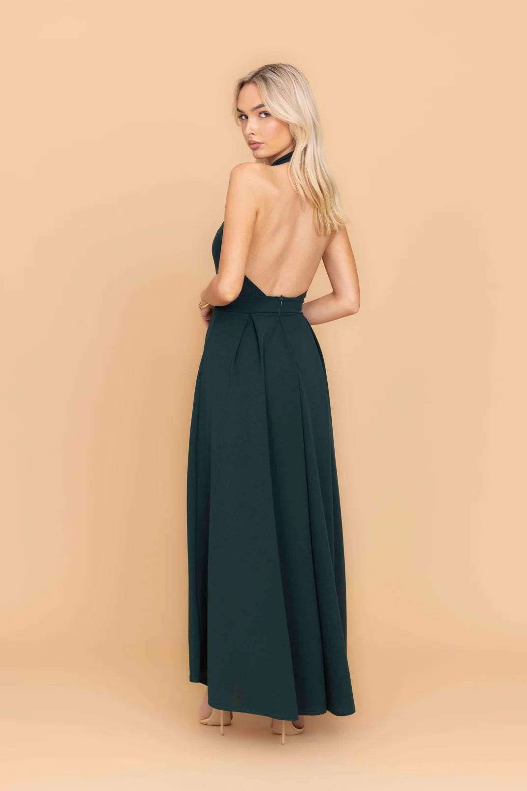 YANNY Forest Green Maxi Dress