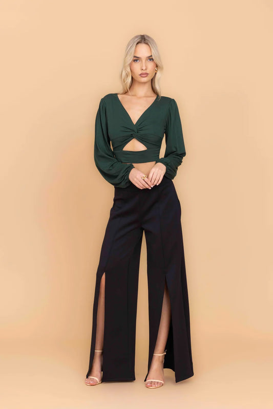 ANGELINA Forest Green Top