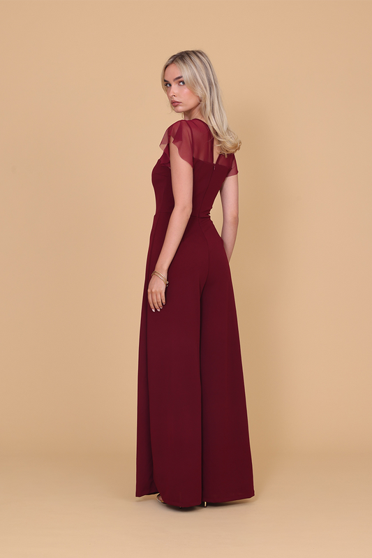BERNICE Burgundy Jumpsuit