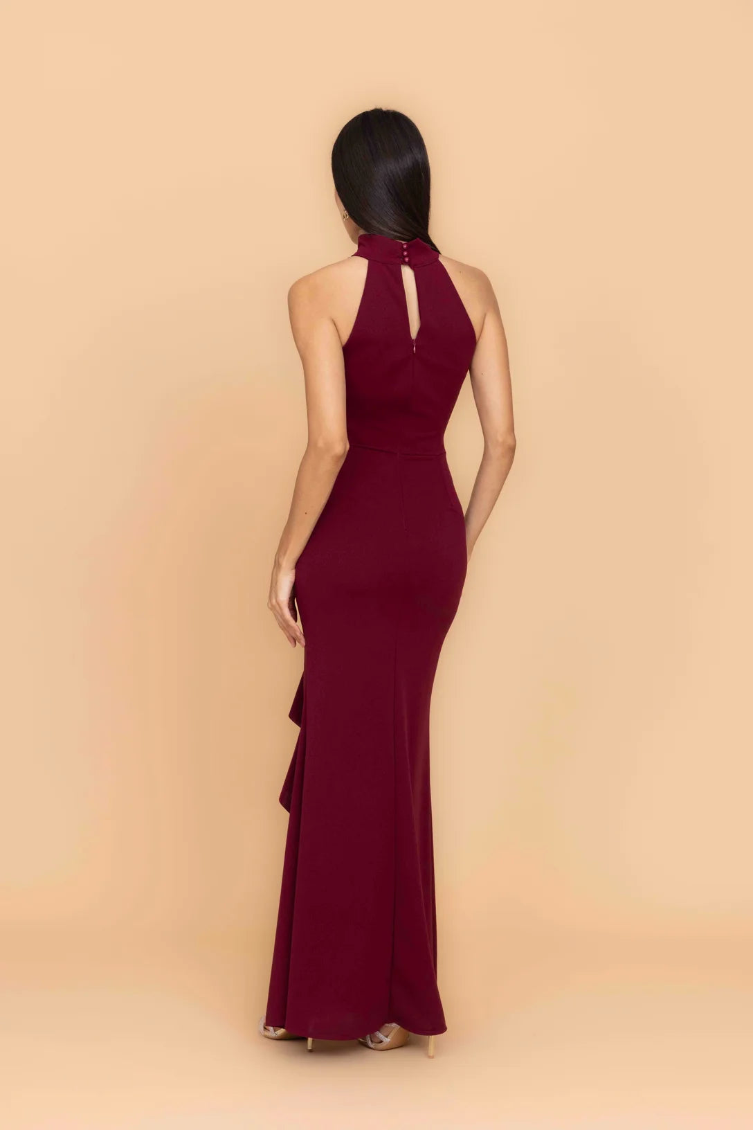 CLAUDINE Wine Maxi Dress