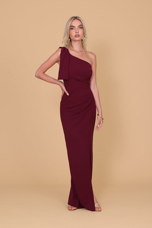 TALIA Burgundy Maxi Dress