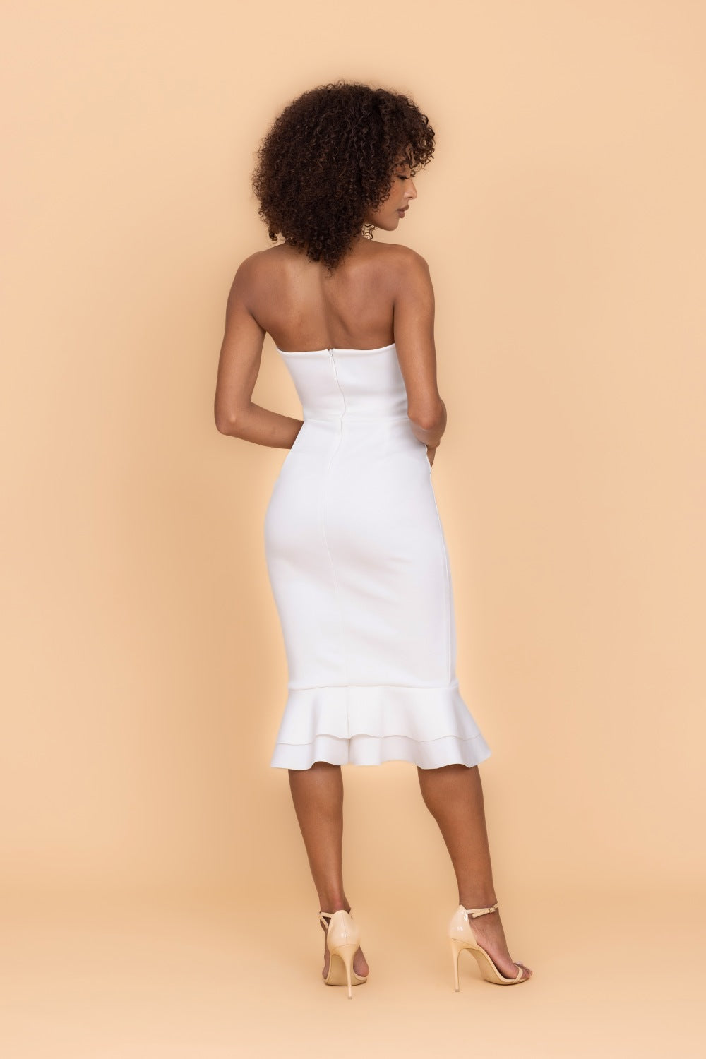 Lola White Midi Dress