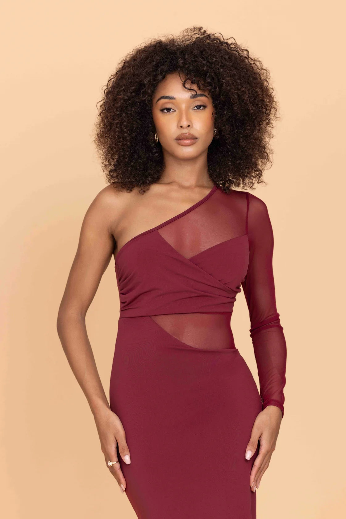 SOLADA Wine Maxi Dress