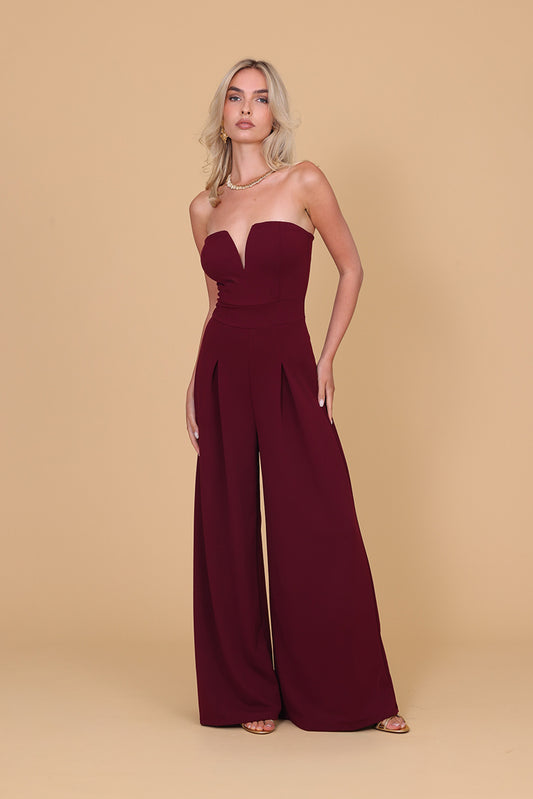 ANNA Burgunder-Jumpsuit