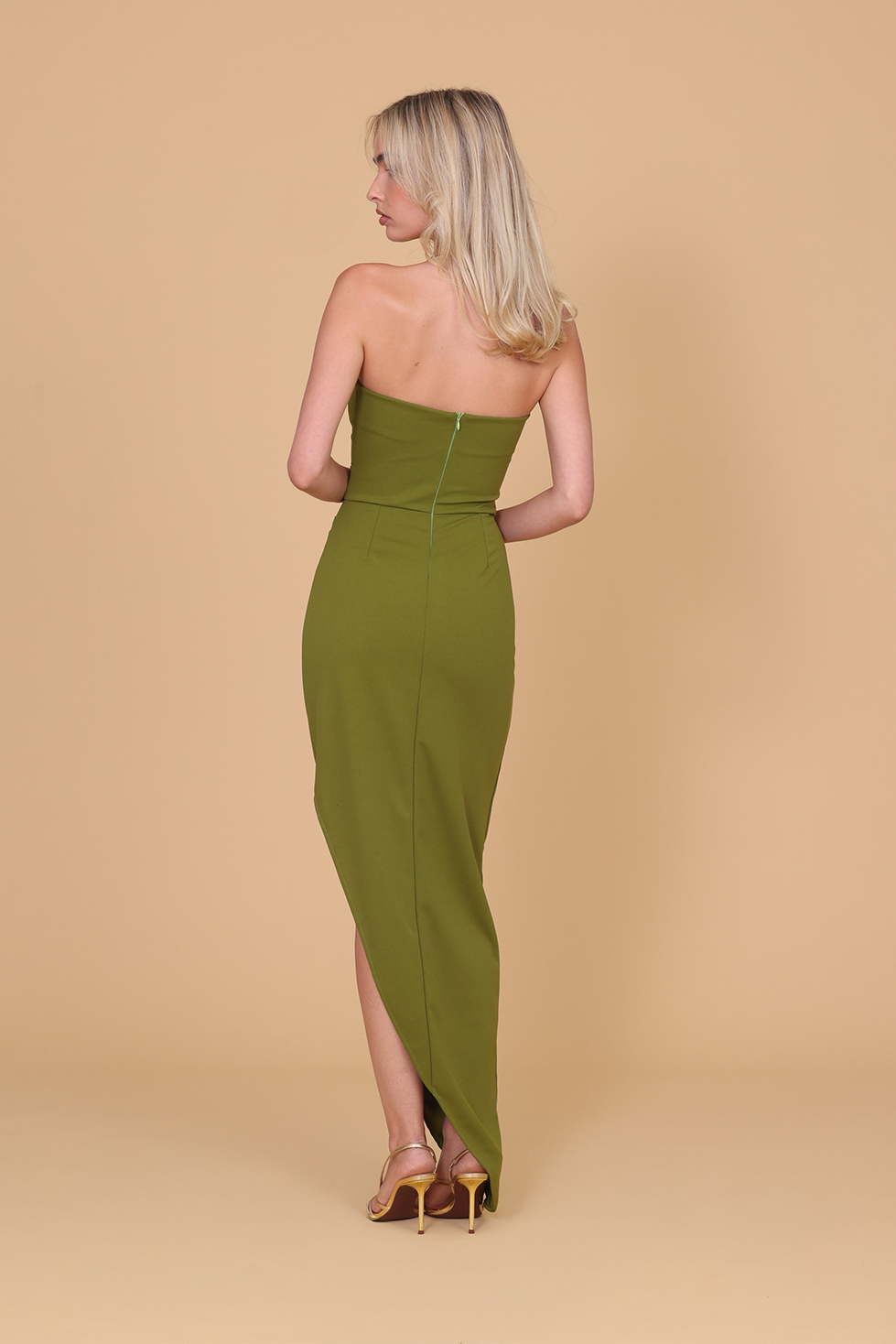 SLOANE Deep Olive Midi Dress