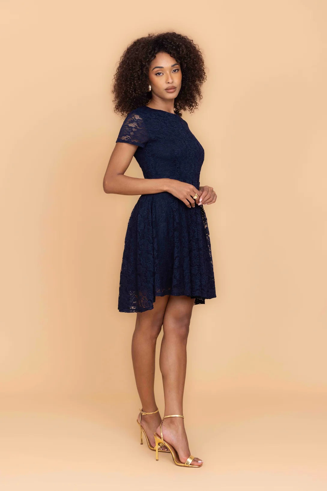 STACEY Navy Mini Dress