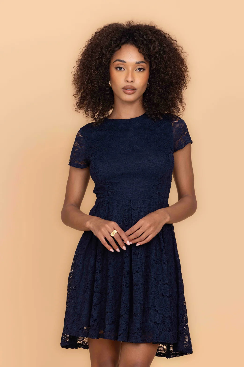 STACEY Navy Mini Dress