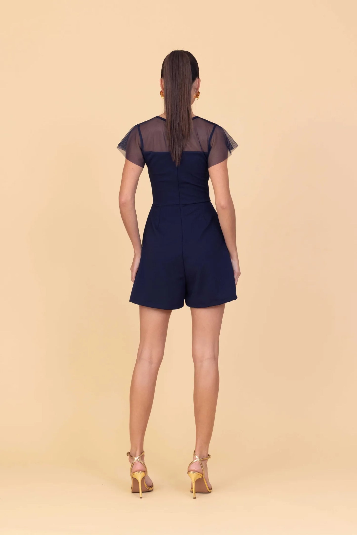 Navy Playsuit - Back