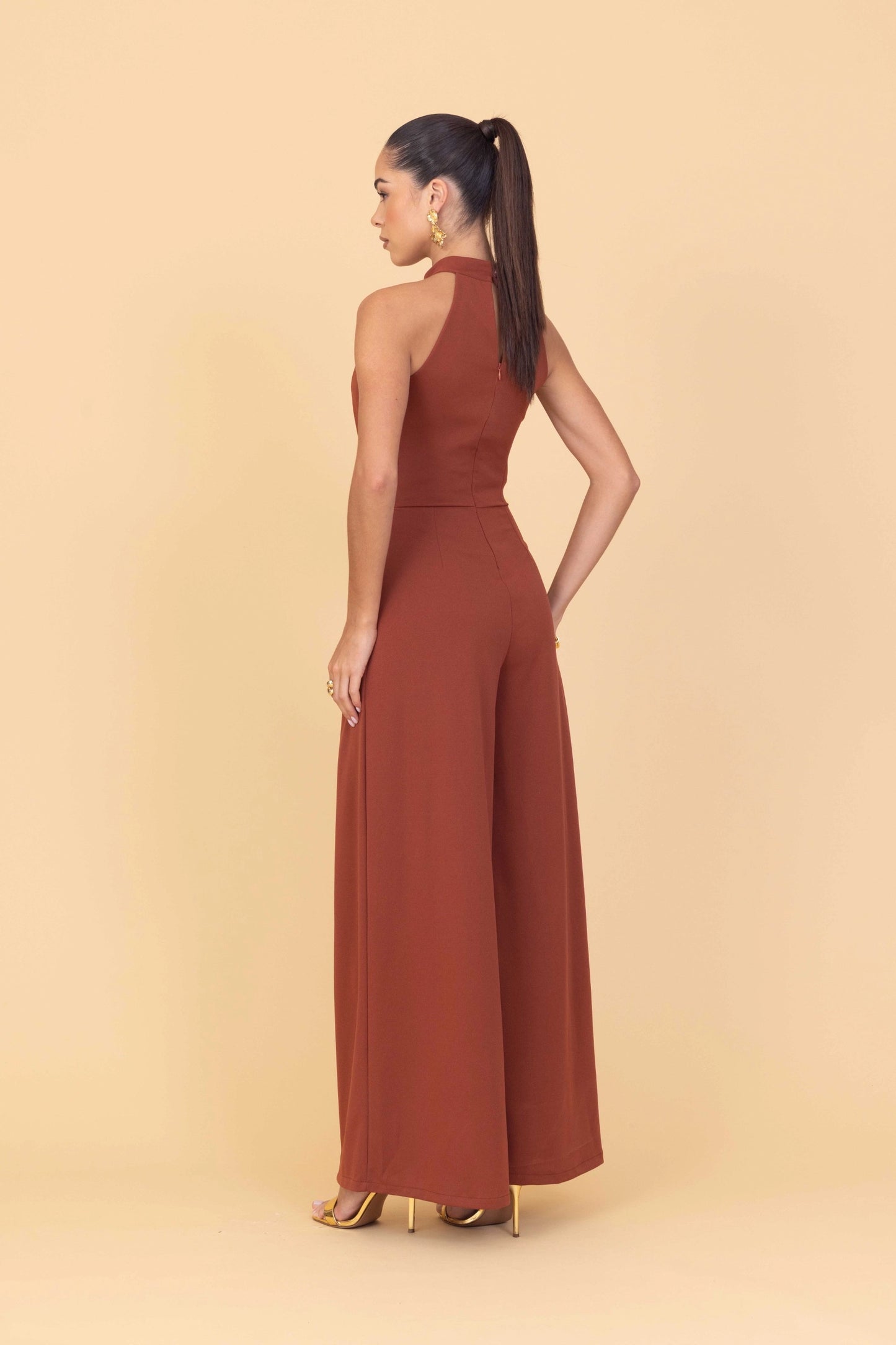 LEILA Burnt Orange Jumpsuit