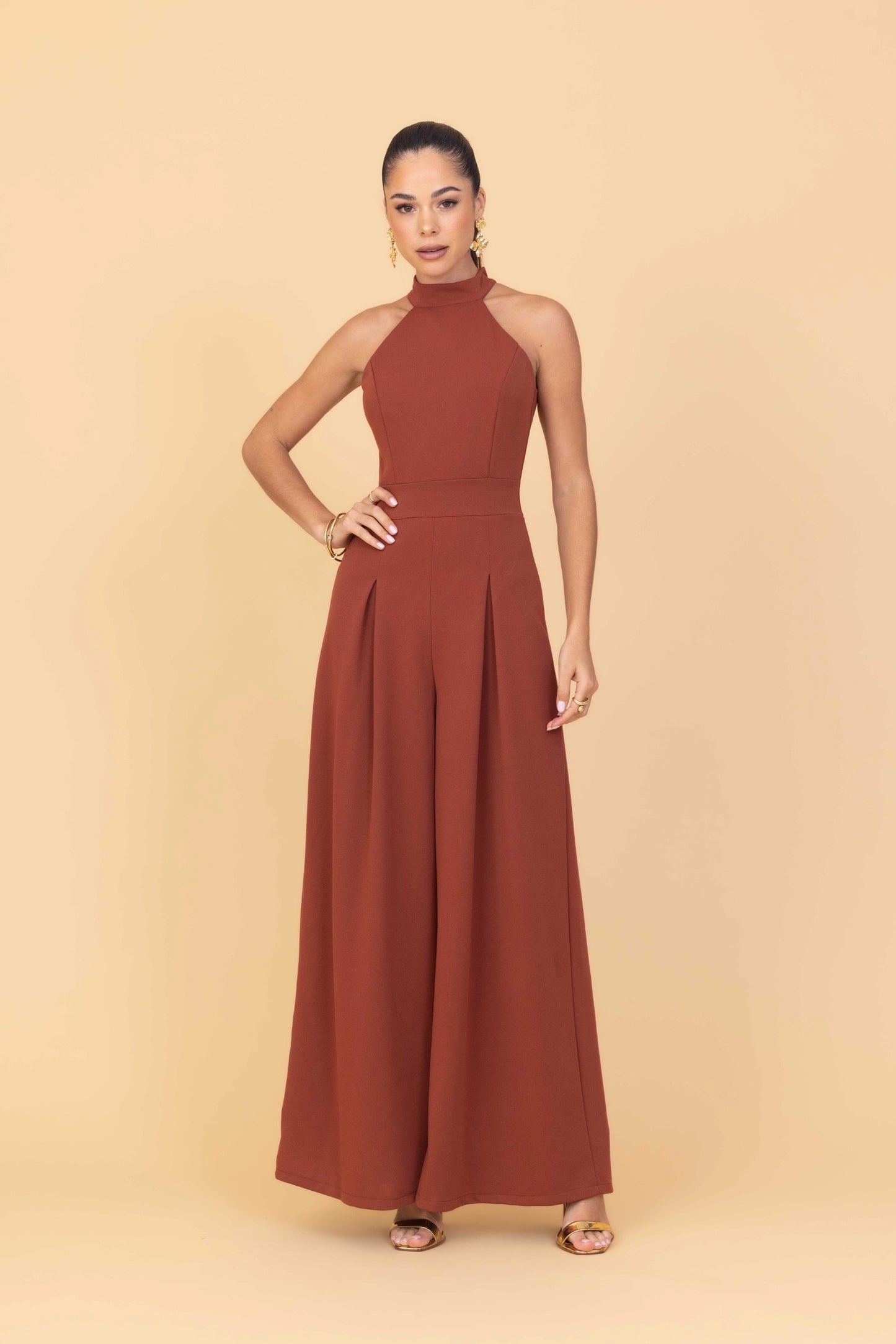 LEILA Burnt Orange Jumpsuit