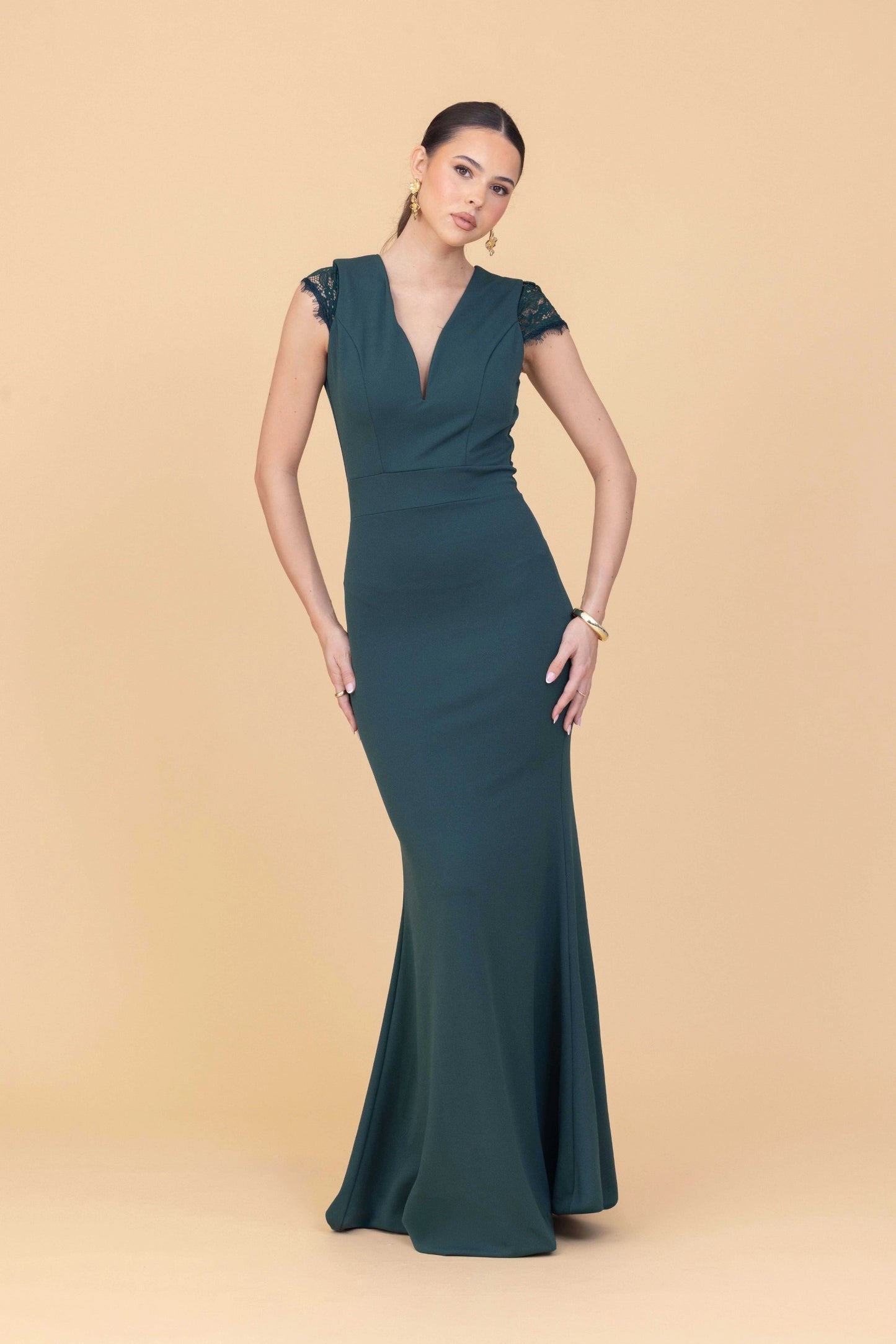 SAMMY Waldgrünes Maxikleid groß