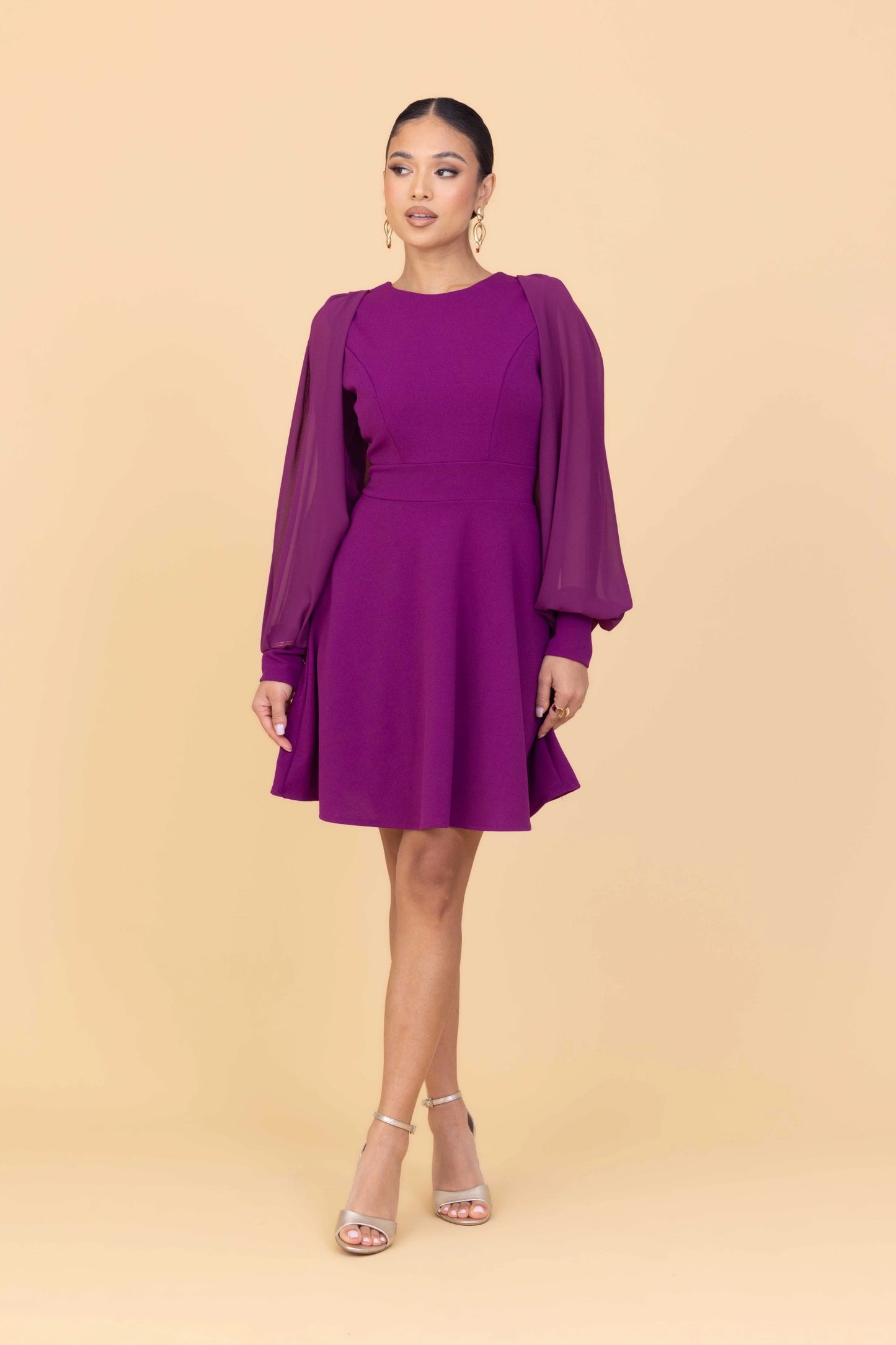 KAT Plum Mini Dress Petite