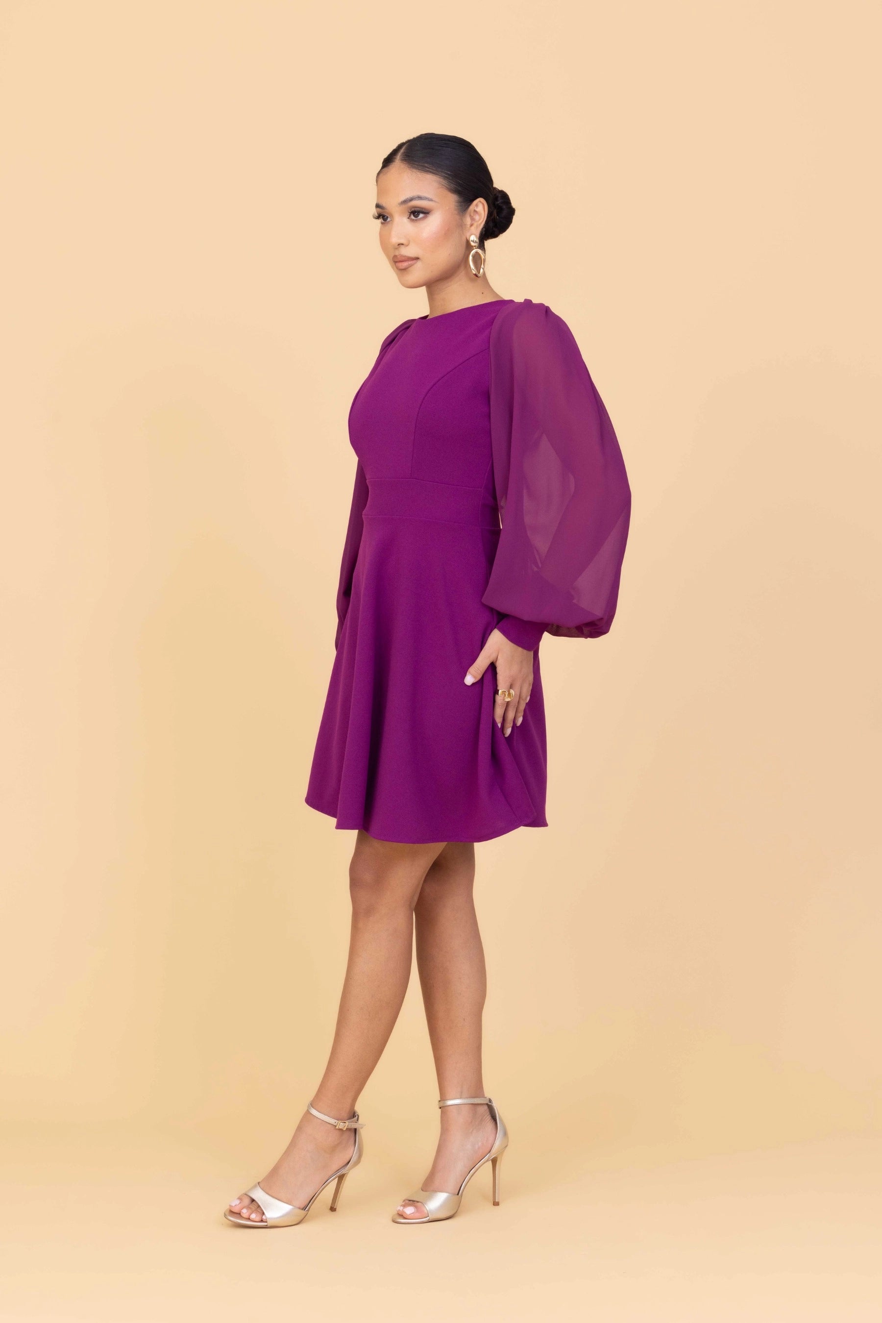 KAT Plum Mini Dress Petite