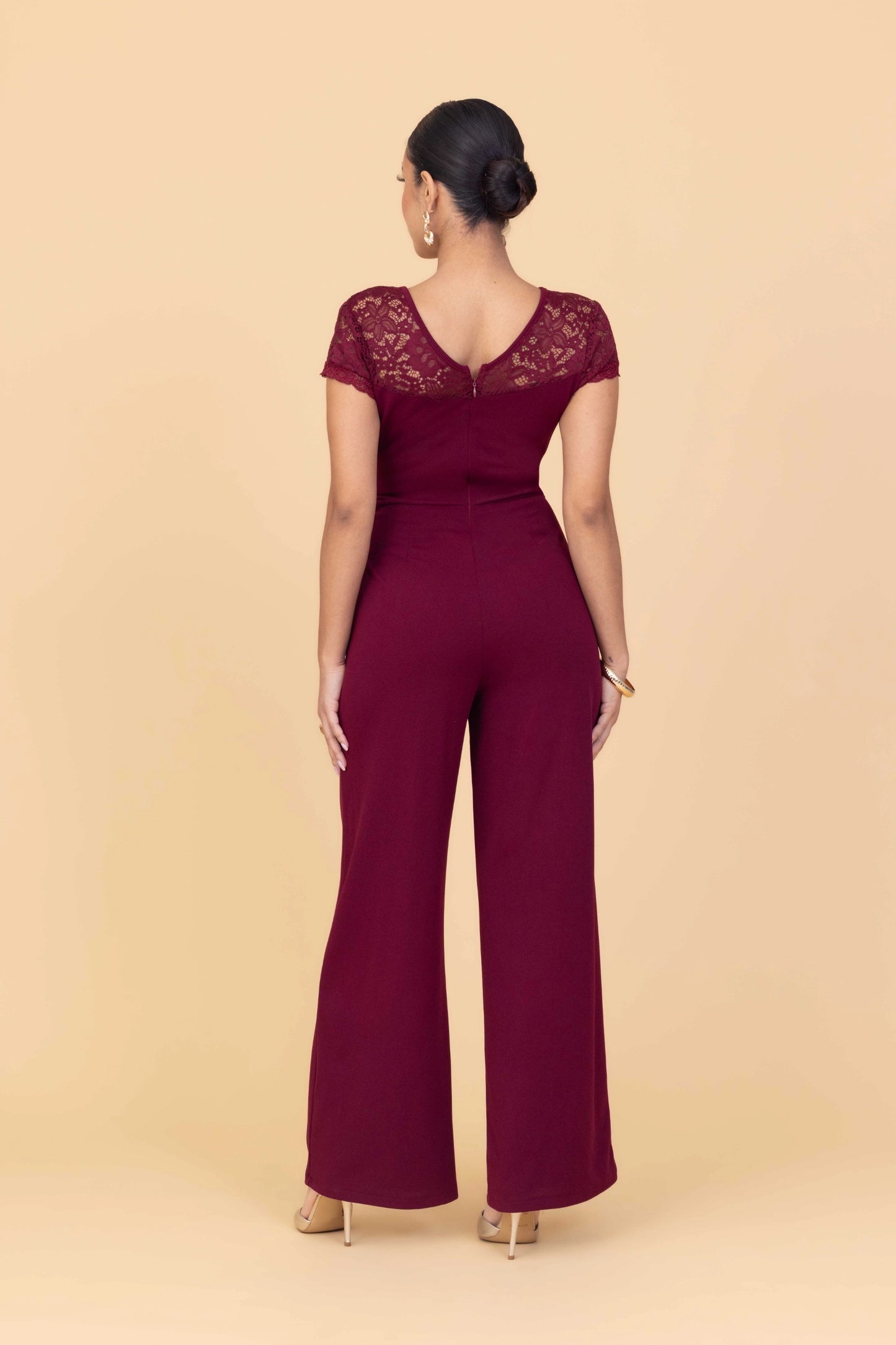 CECILLIAN Wine Jumpsuit Petite
