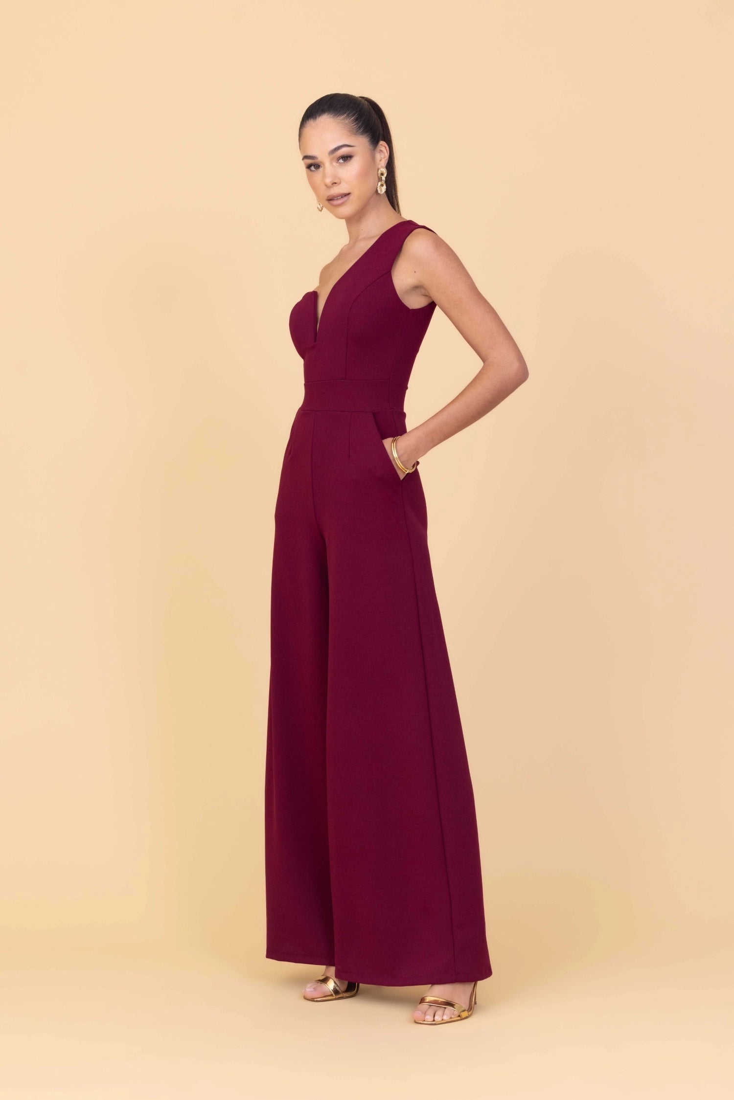 FLEUR Wine Jumpsuit