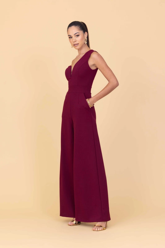 FLEUR Wine Jumpsuit