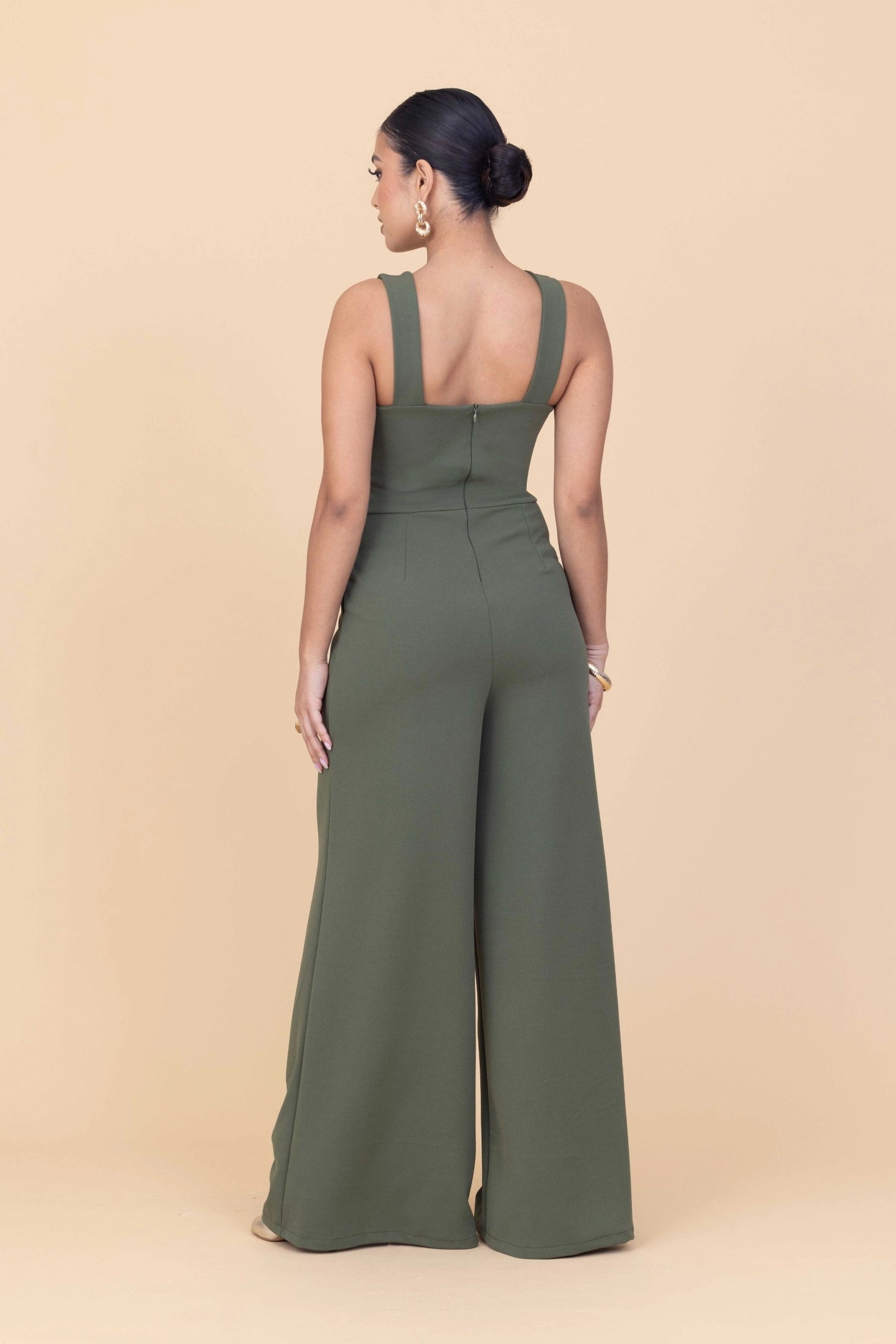 LIVIA Light Khaki Jumpsuit Petite