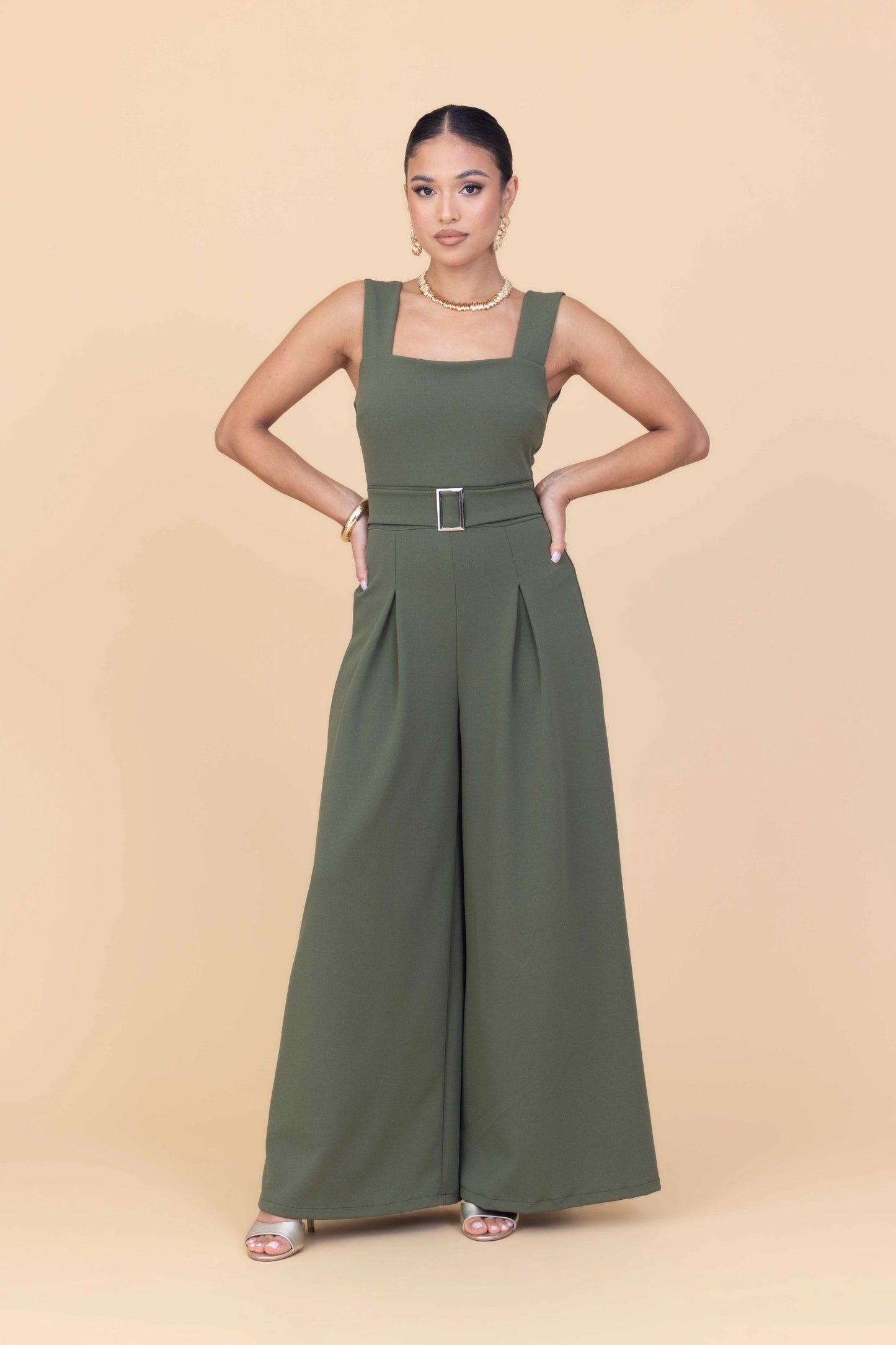 ASH Light Khaki Jumpsuit Petite